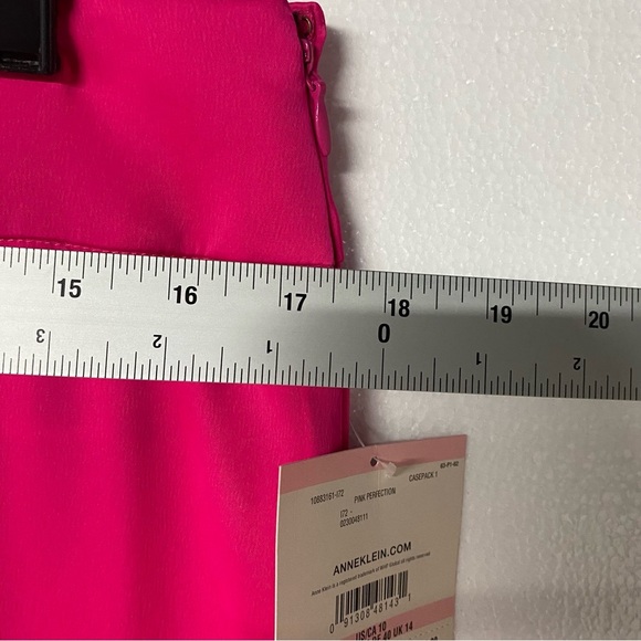 Anne Klein Dress Pants 10 Pink Wide Leg Stain Careerwear Business Barbiecore - Picture 4 of 11
